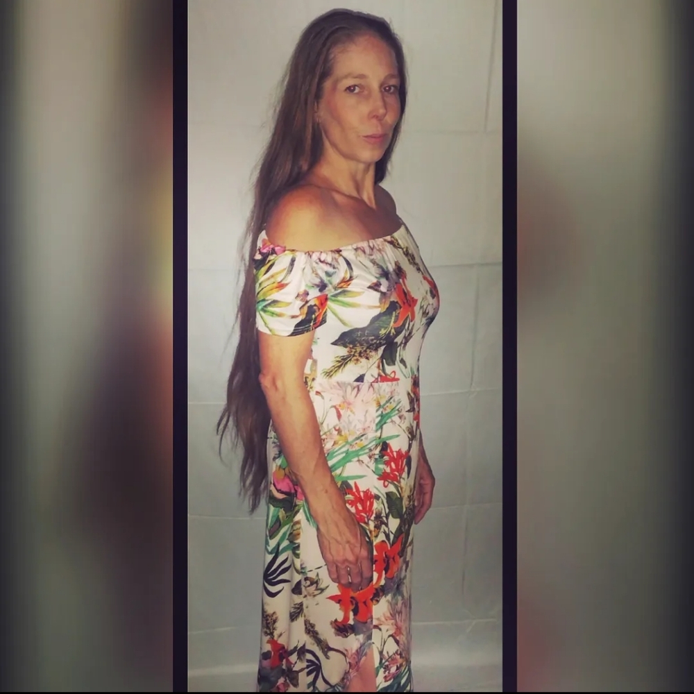 Tropical print maxi Dress